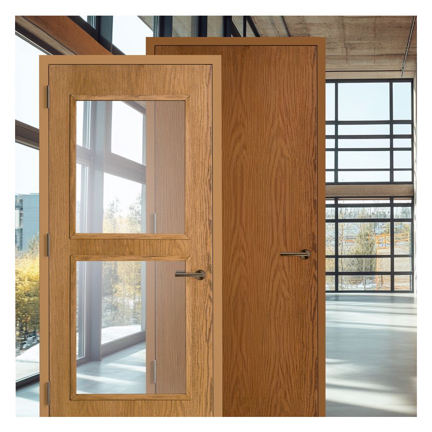 Madera Embossed — Fire-Rated Woodgrain Steel Door
