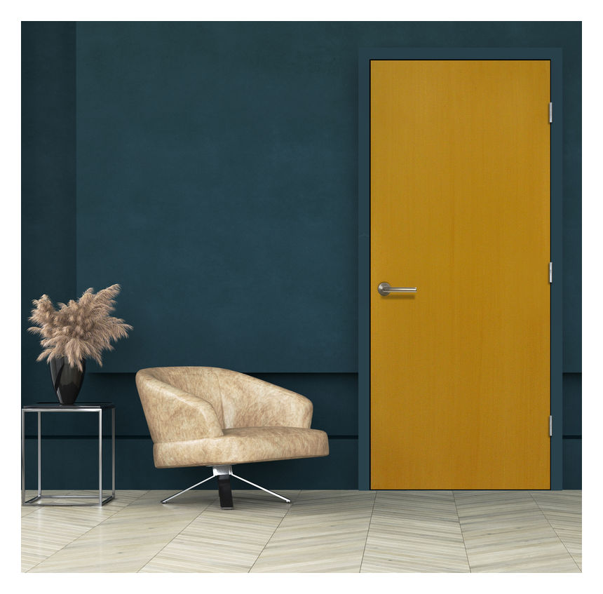 Madera Smooth Grain — Fire-Rated Woodgrain Steel Door